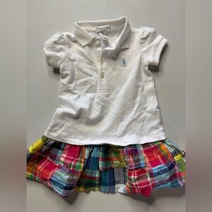 Ralph Lauren White Polo with Colorful Plaid Skirt